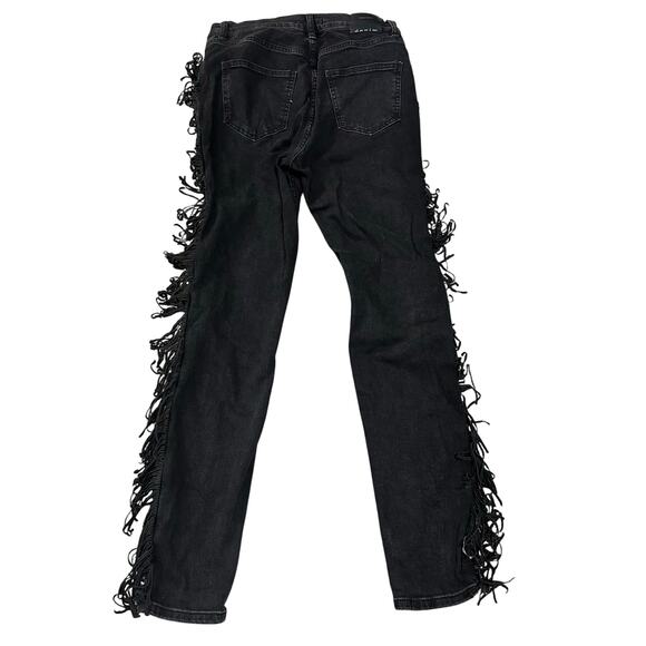 ZARA BASIC Z1975 DENIM Women's Fringe Denim Pants Size 6 - Picture 3 of 11